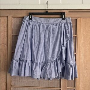 Kate Spade - Blue Ruffle Wrap Skirt